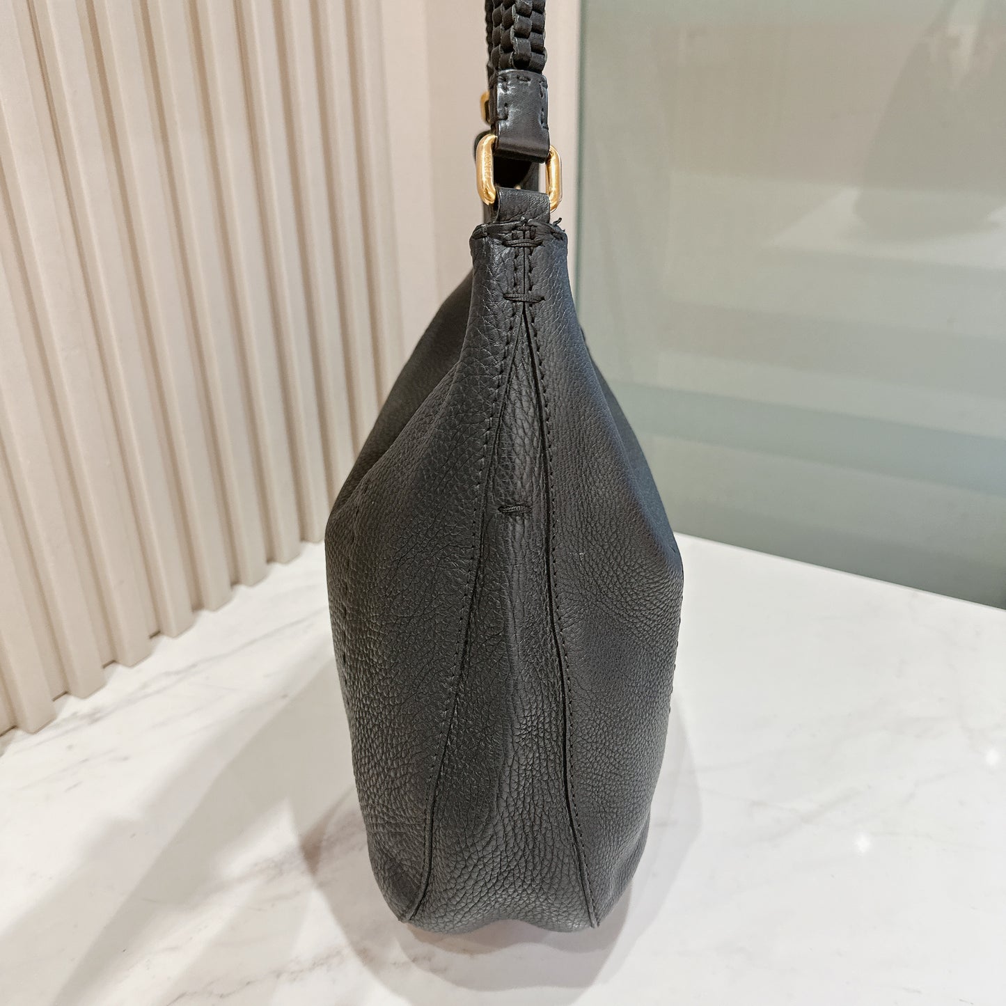Fendi Black Leather Tote Bag