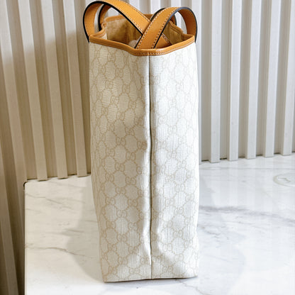 Gucci Supreme GG Tote in White