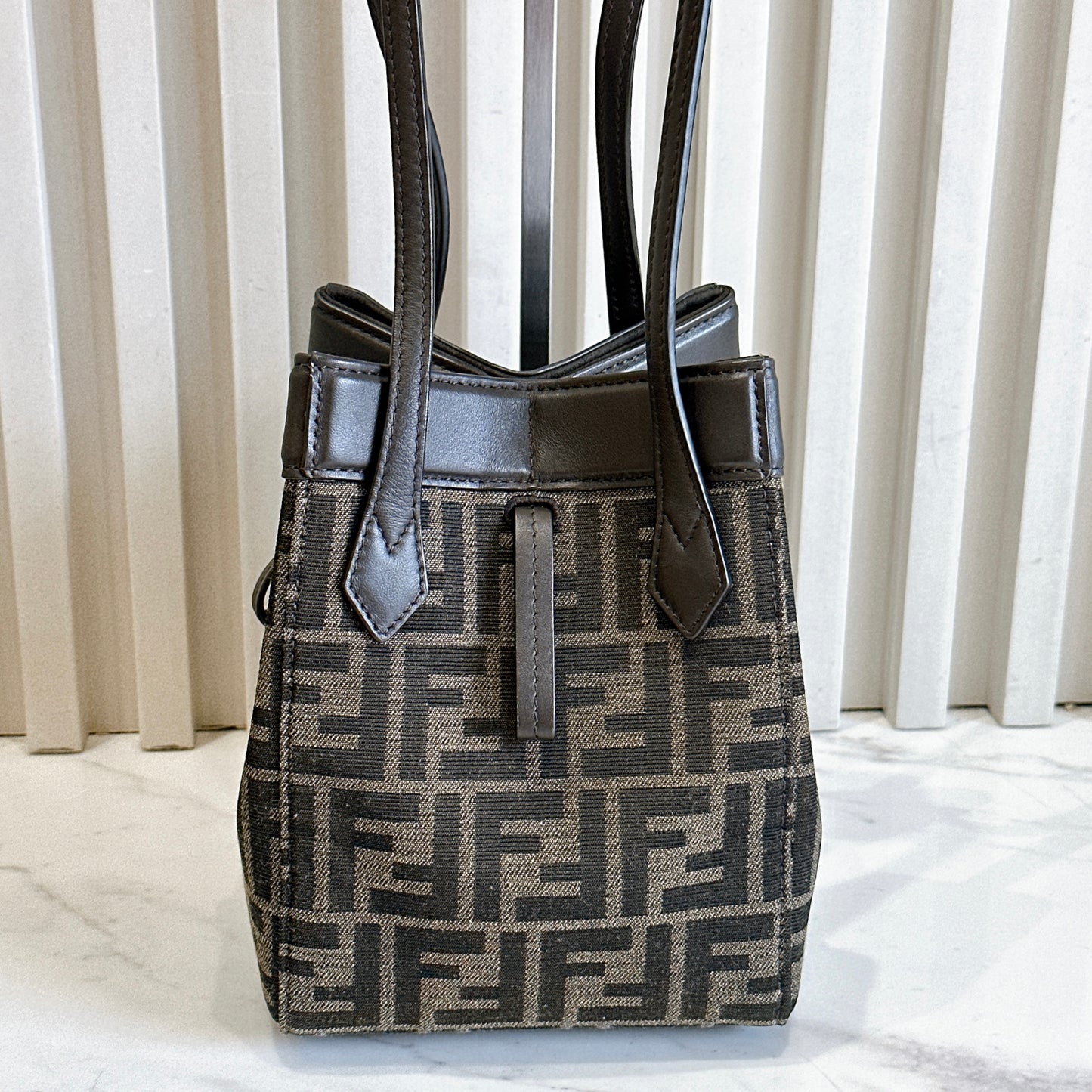 Fendi Origami Mini in Brown FF Jacquard