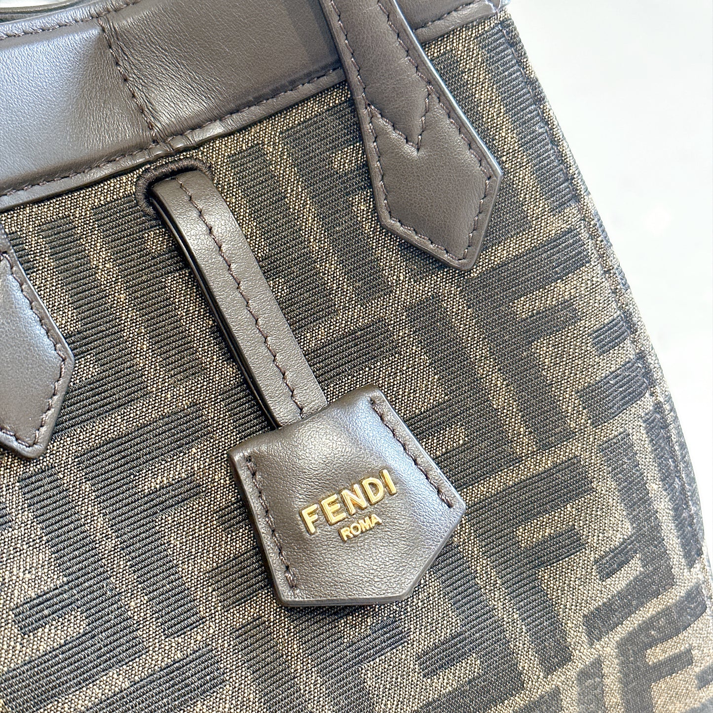 Fendi Origami Mini in Brown FF Jacquard