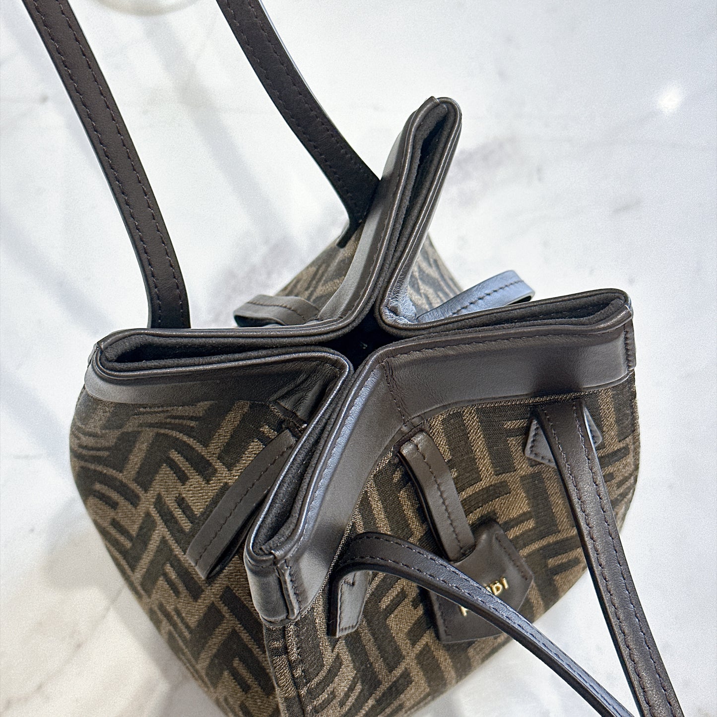 Fendi Origami Mini in Brown FF Jacquard