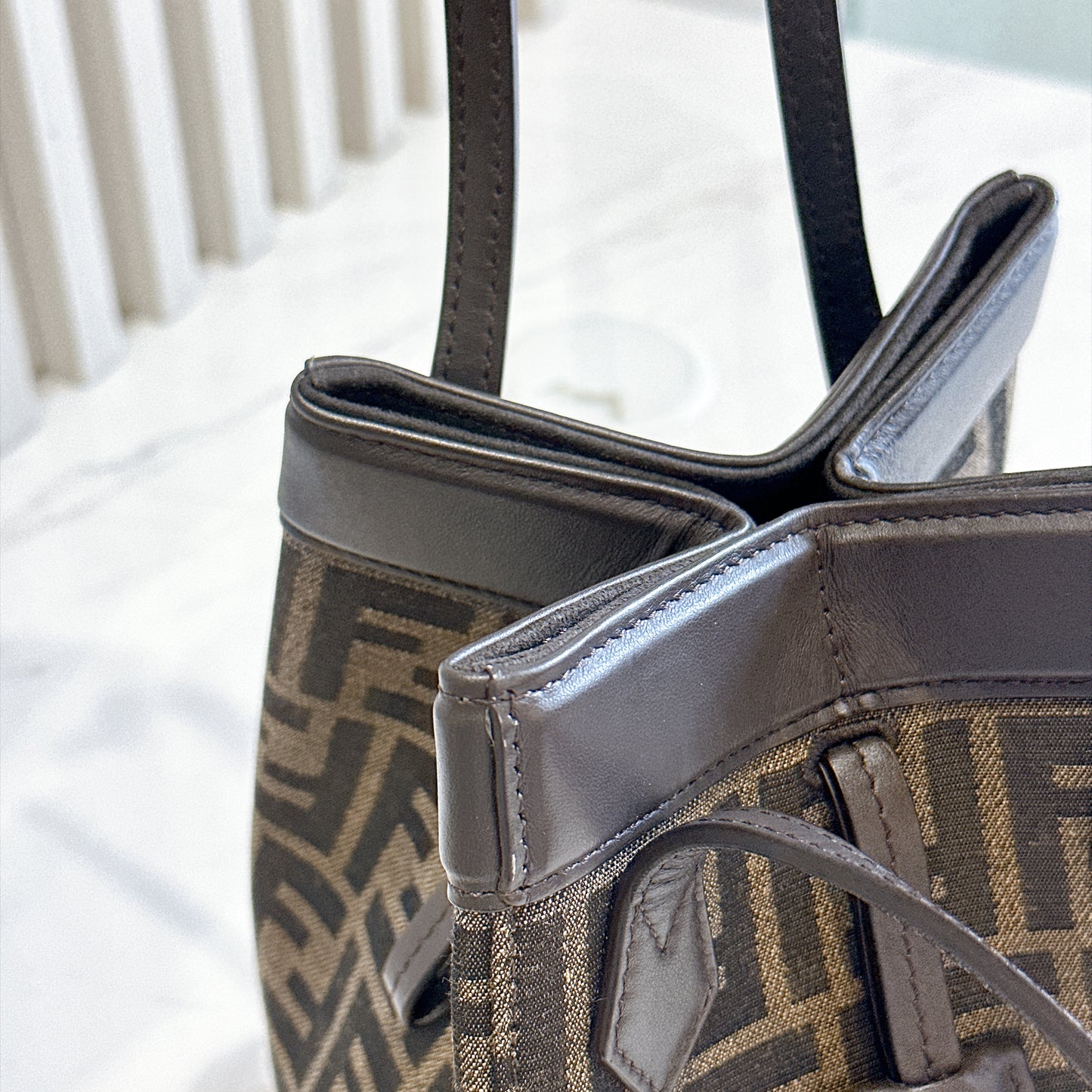 Fendi Origami Mini in Brown FF Jacquard