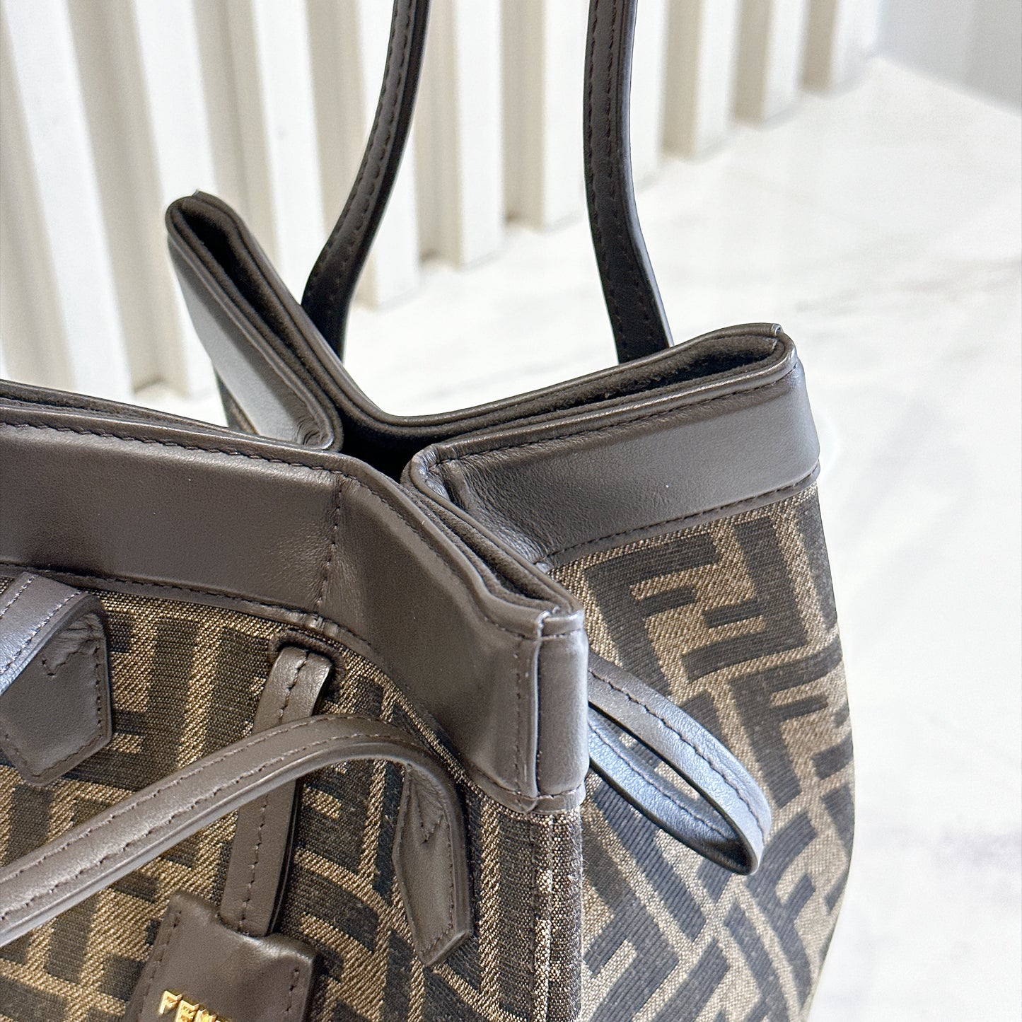 Fendi Origami Mini in Brown FF Jacquard