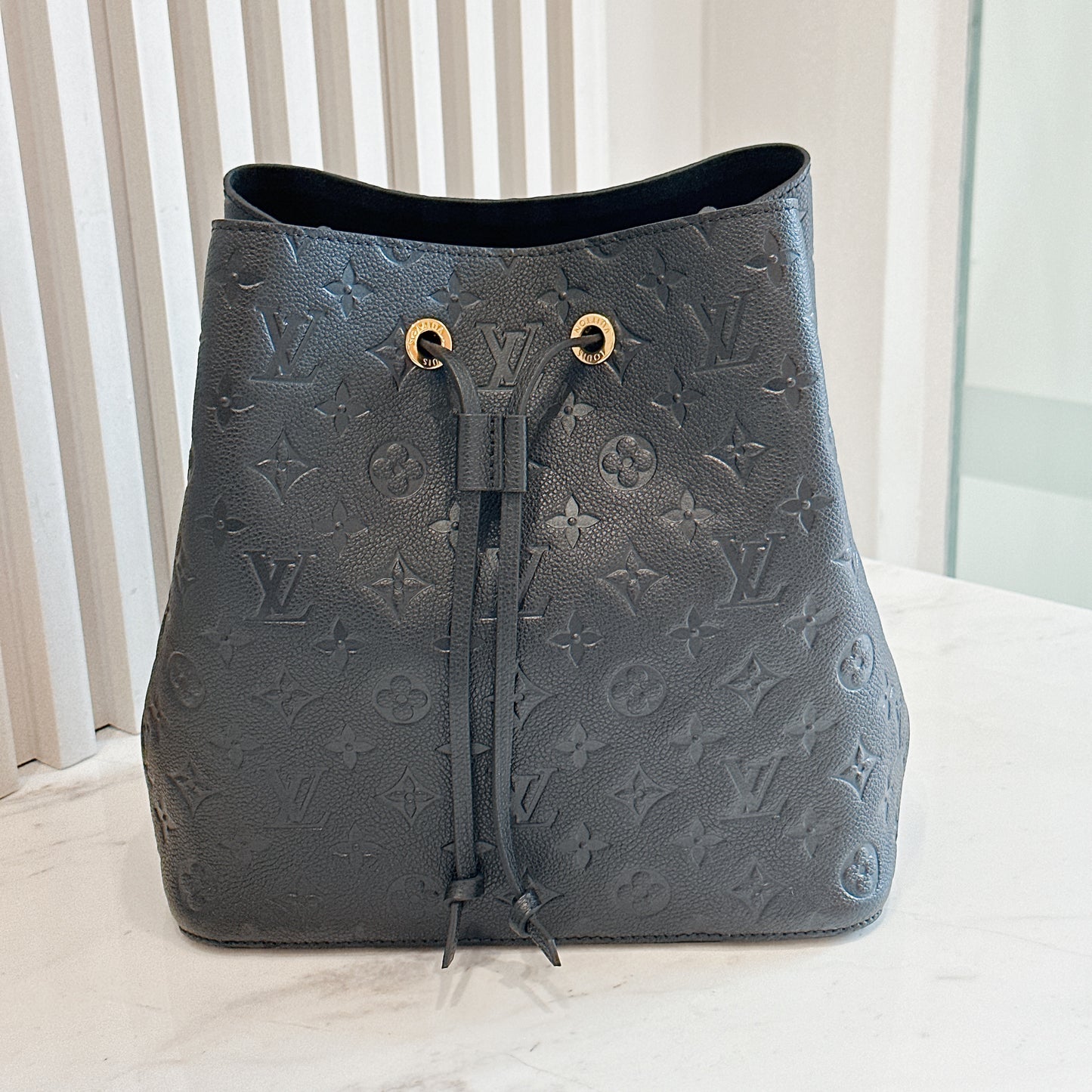LV Neo Noe in Black Empreinte Leather