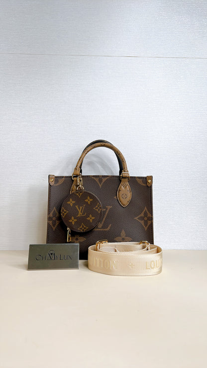 LV On The Go PM in Reverse Monogram