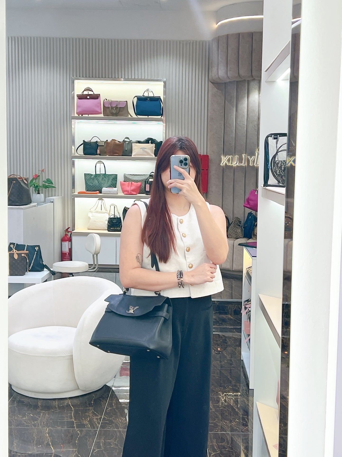 LV Lockme Ever PM in Black