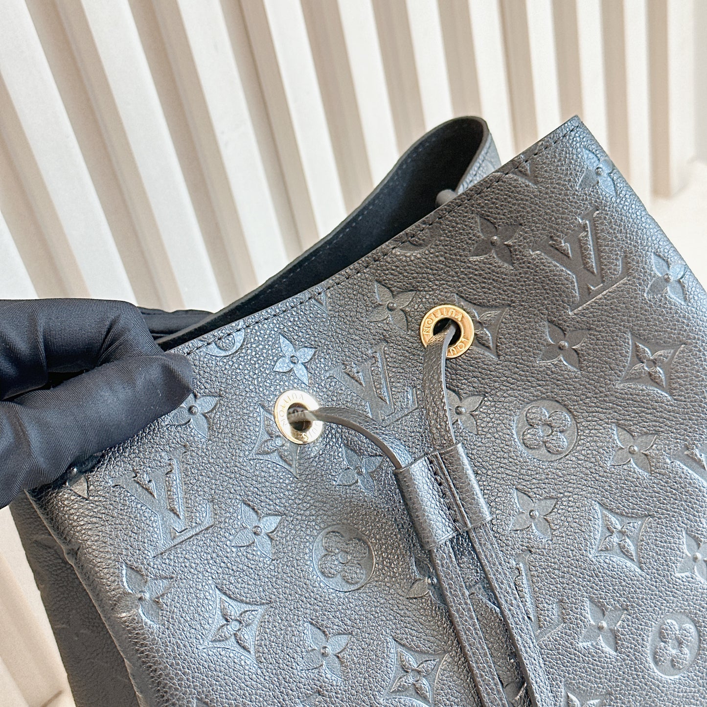 LV Neo Noe in Black Empreinte Leather