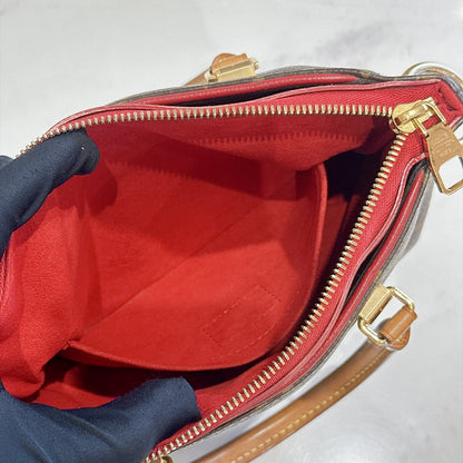 LV Pallas BB in Monogram and Cherry Red
