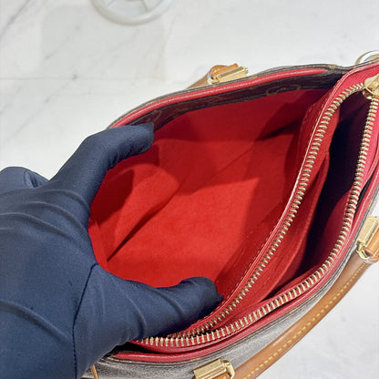 LV Pallas BB in Monogram and Cherry Red