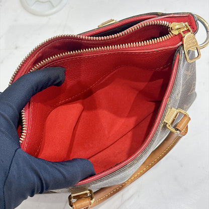 LV Pallas BB in Monogram and Cherry Red