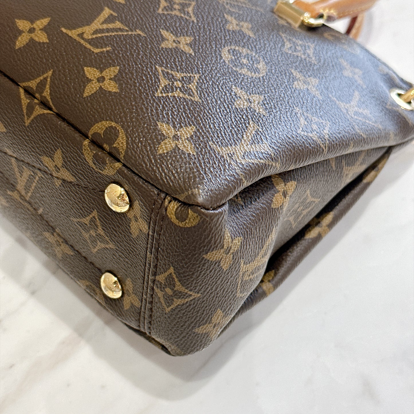 LV Pallas BB in Monogram and Cherry Red