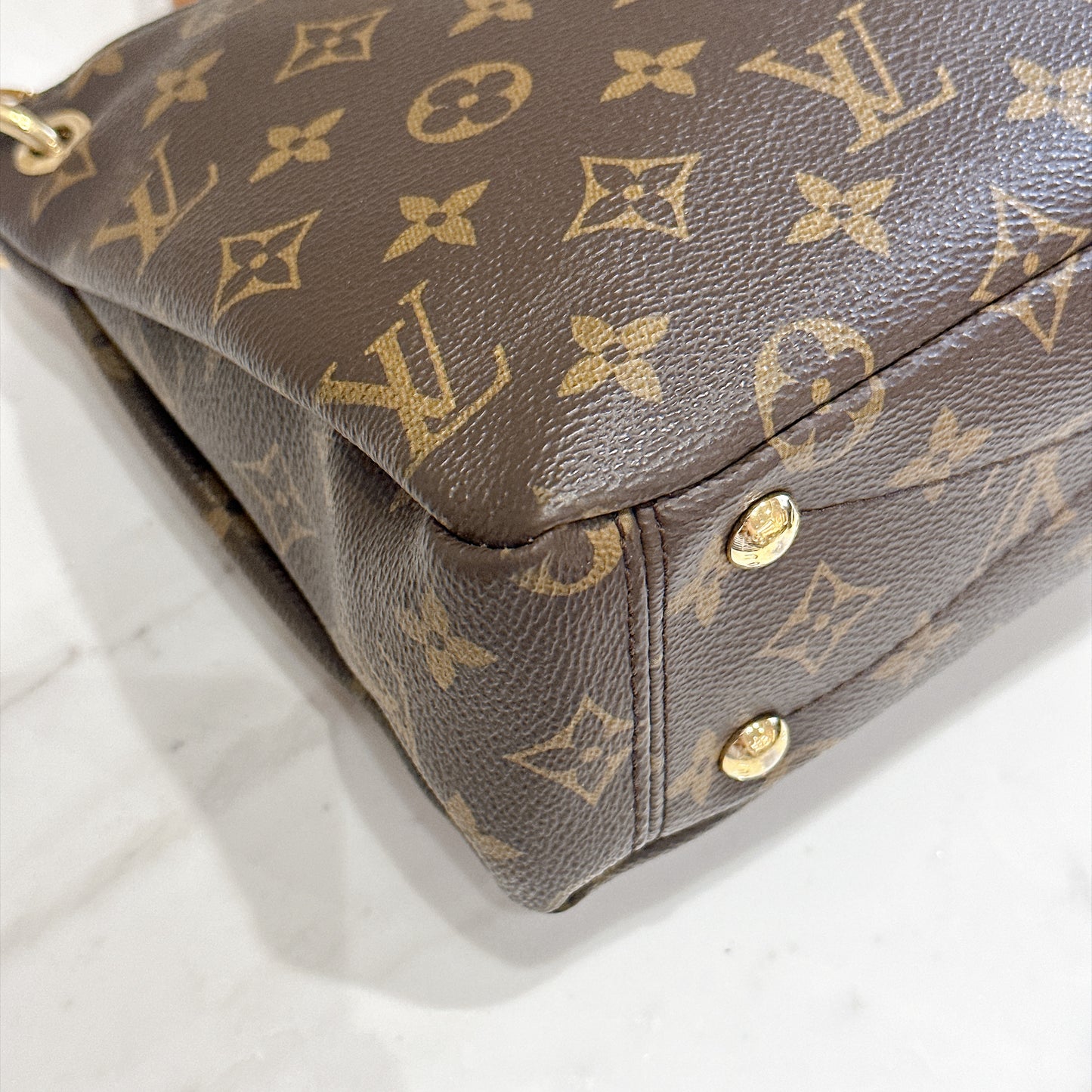 LV Pallas BB in Monogram and Cherry Red