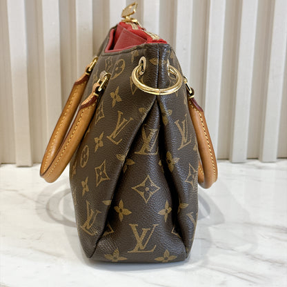LV Pallas BB in Monogram and Cherry Red