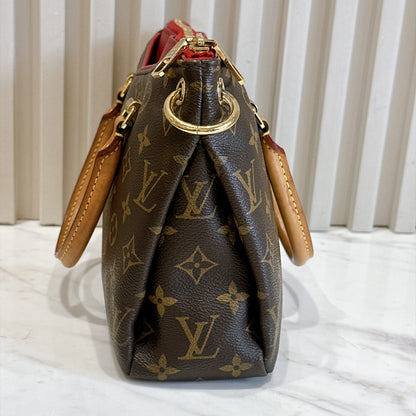 LV Pallas BB in Monogram and Cherry Red