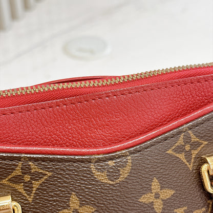 LV Pallas BB in Monogram and Cherry Red