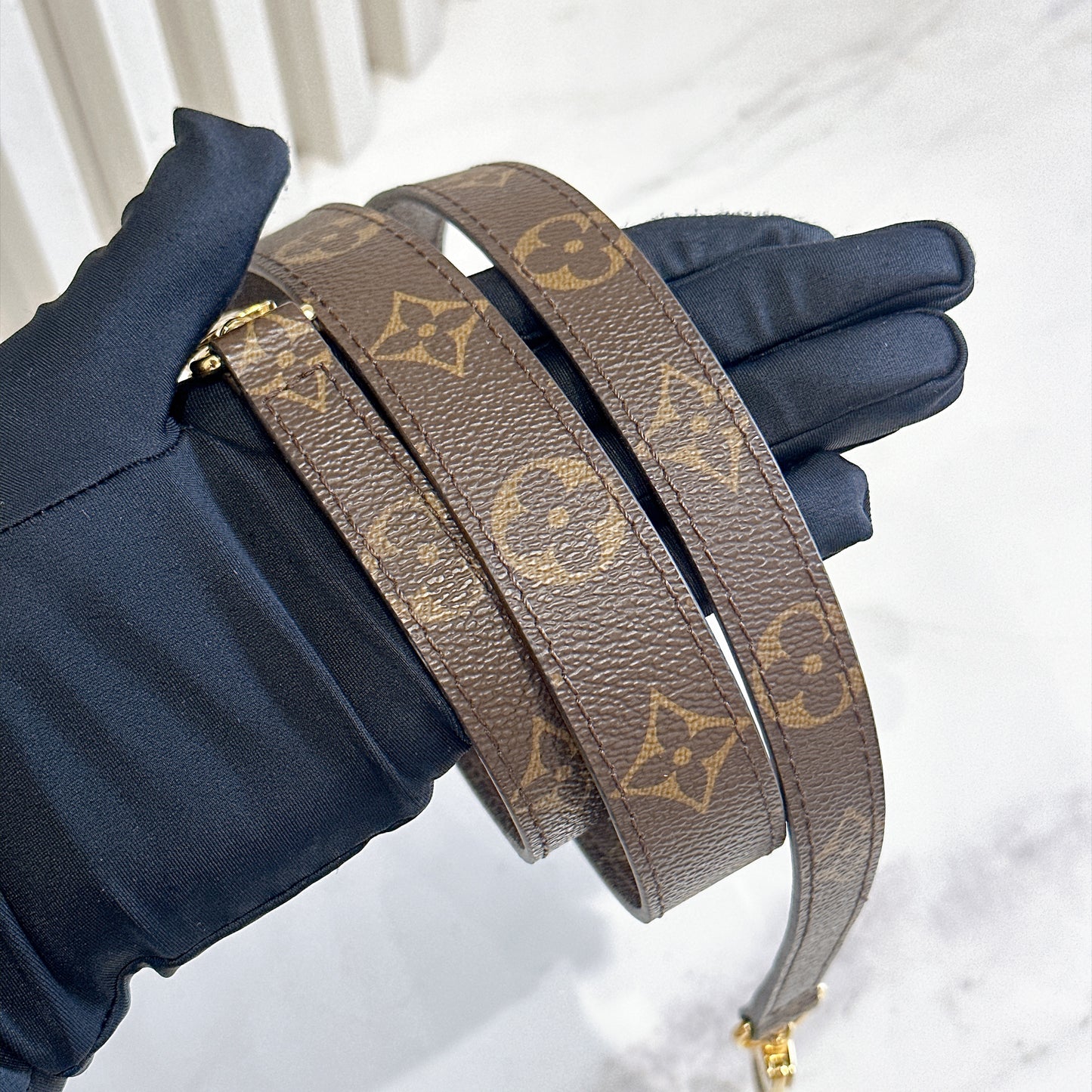 LV Pallas BB in Monogram and Cherry Red