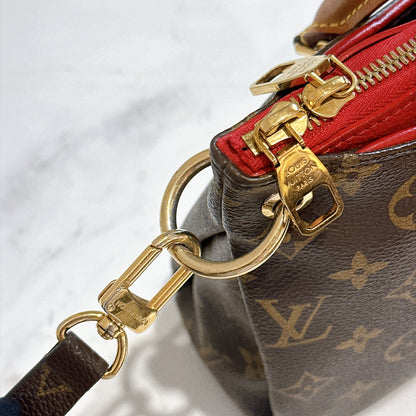 LV Pallas BB in Monogram and Cherry Red
