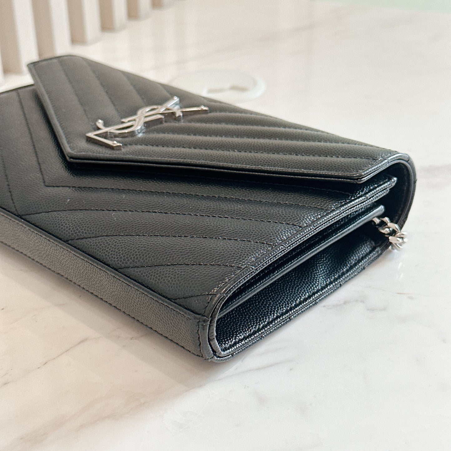 YSL Wallet On Chain In Black SHW