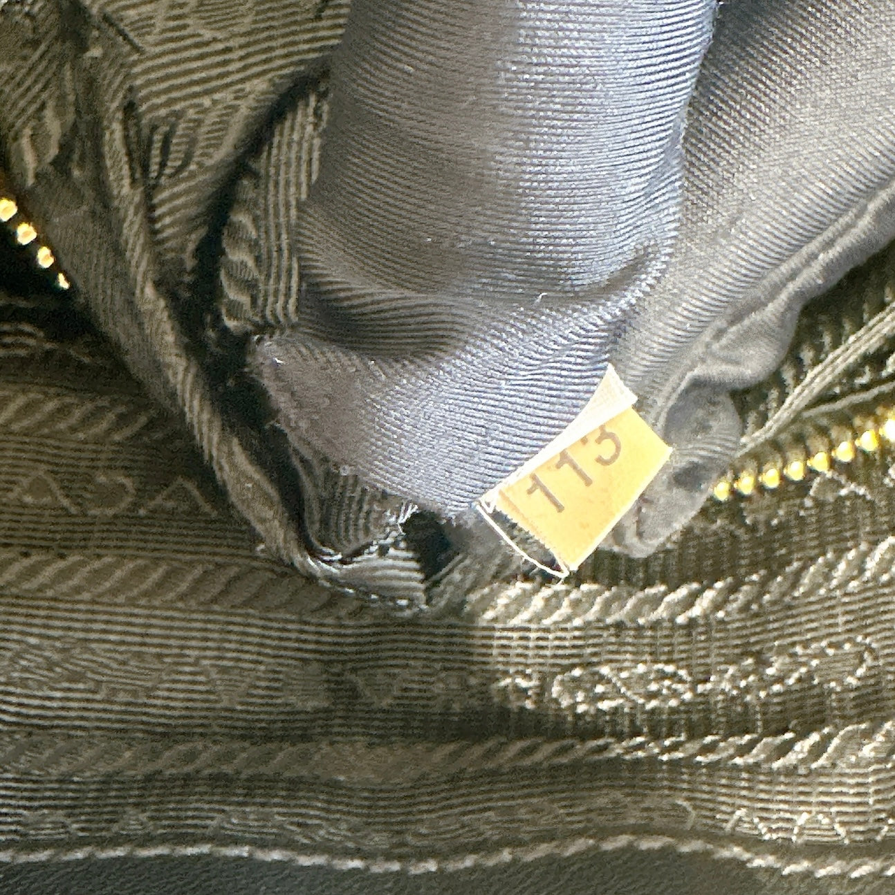 Prada Gaufre Ruched Flap Bag in Black Nappa Leather