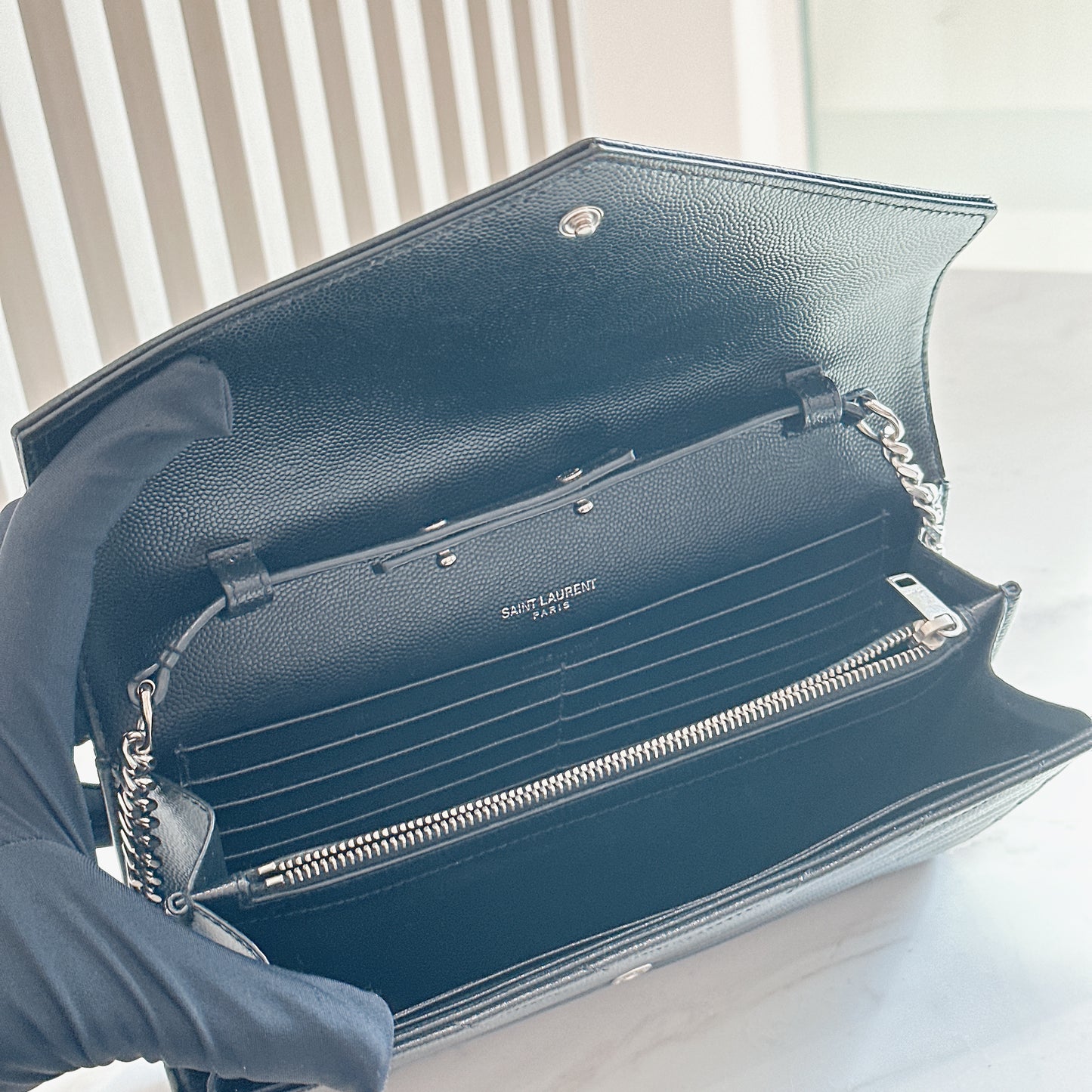 YSL Wallet On Chain In Black SHW