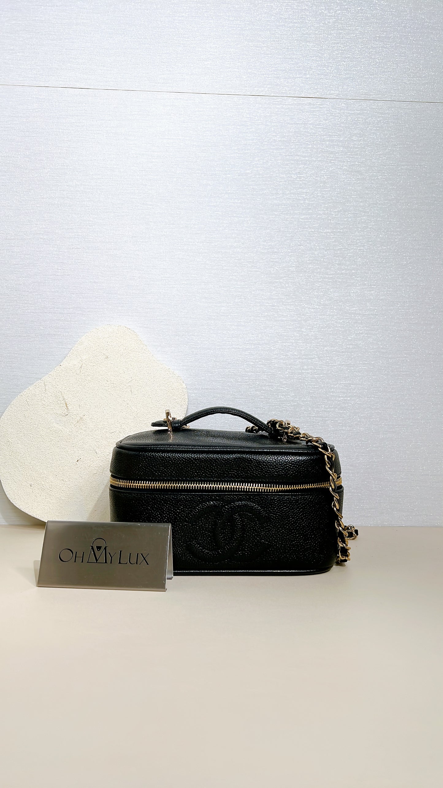 Chanel Timeless Vanity Case in Black Caviar