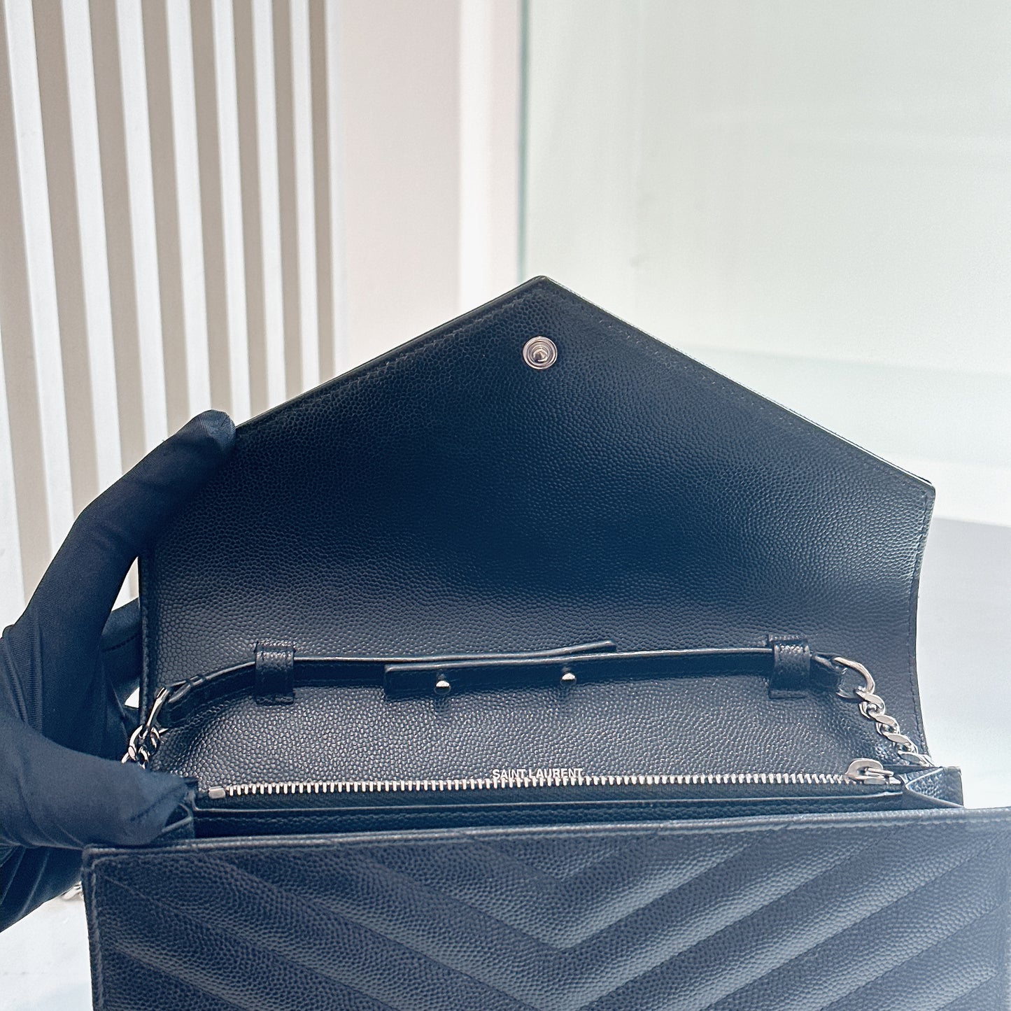 YSL Wallet On Chain In Black SHW