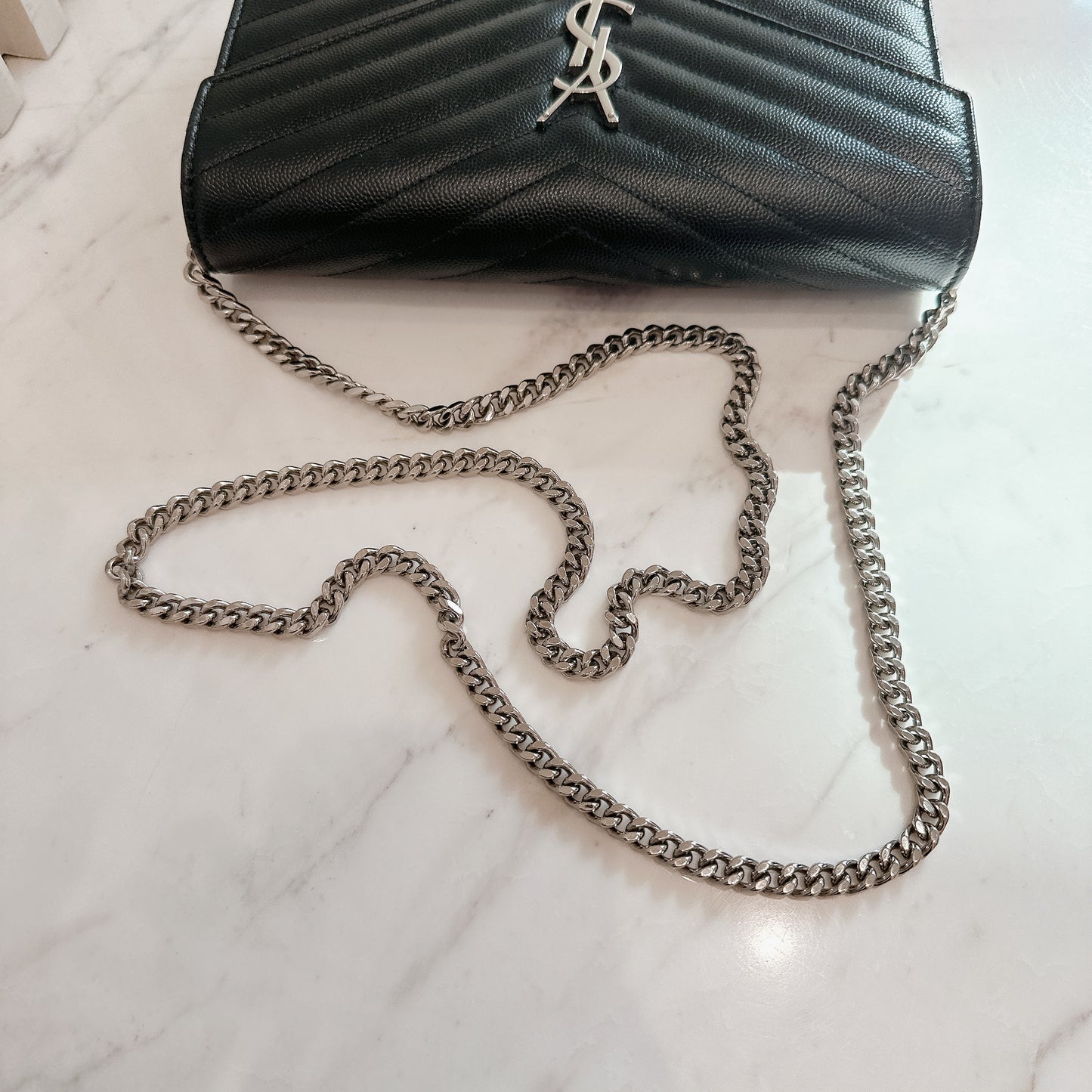 YSL Wallet On Chain In Black SHW