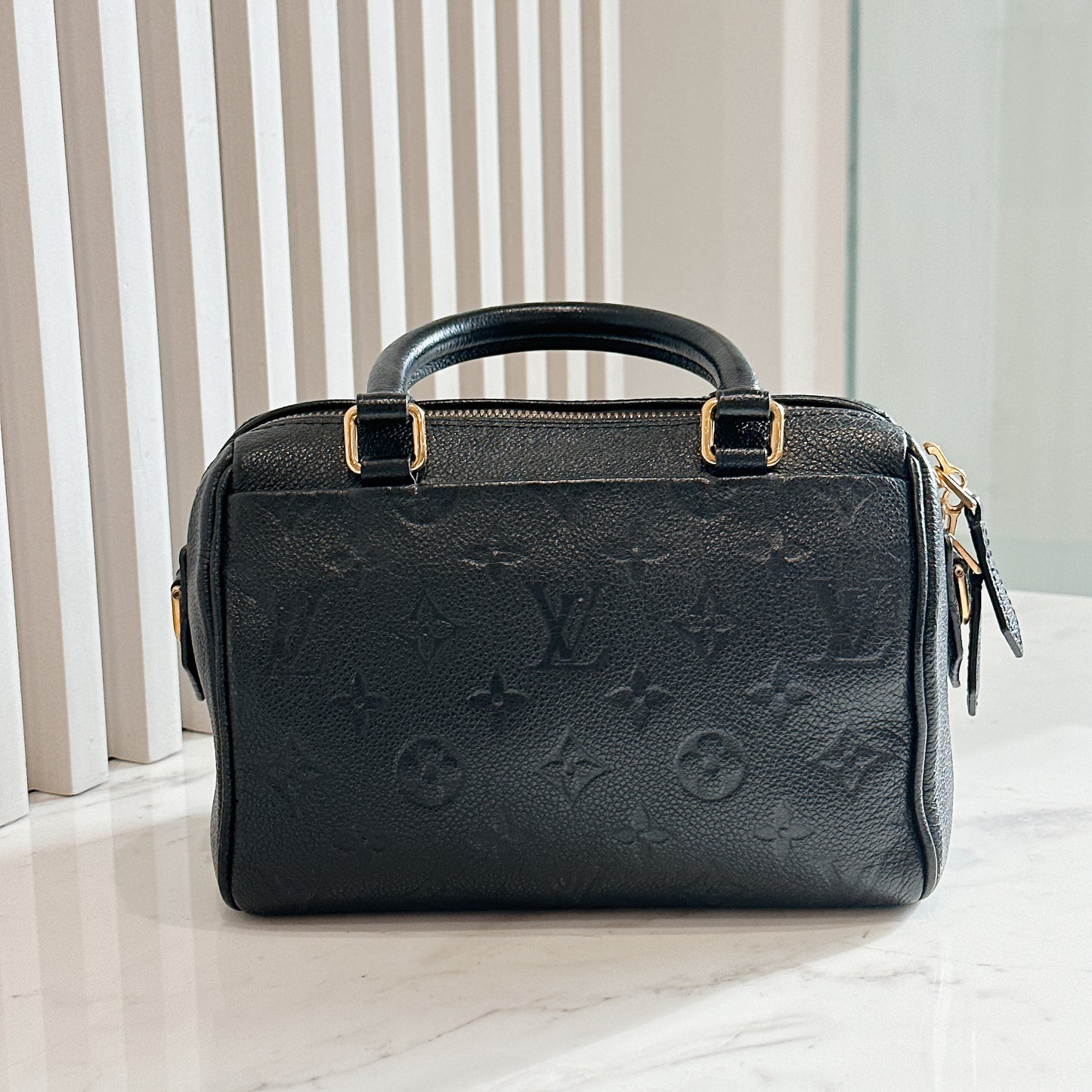 LV Speedy 20 in Monogram Black Empreinte Leather