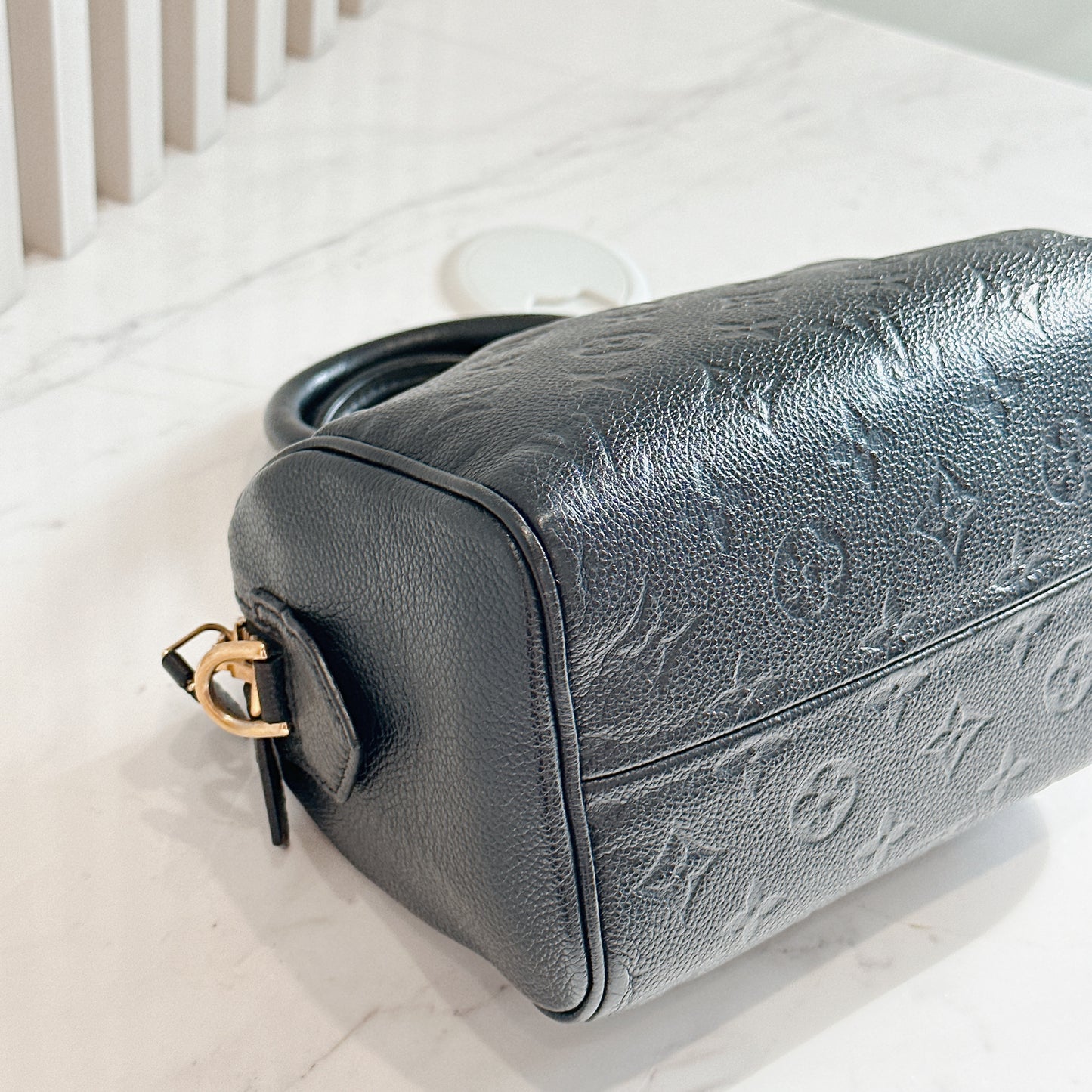 LV Speedy 20 in Monogram Black Empreinte Leather