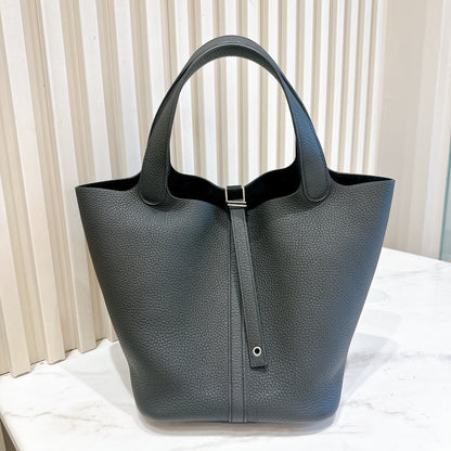 Hermes Picotin 22 Black In SHW