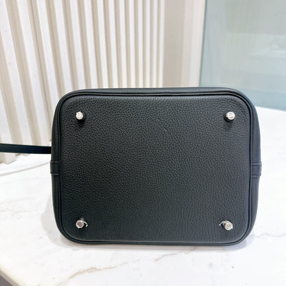 Hermes Picotin 22 Black In SHW
