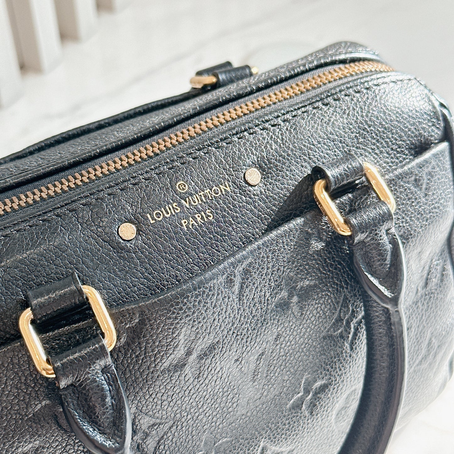 LV Speedy 20 in Monogram Black Empreinte Leather