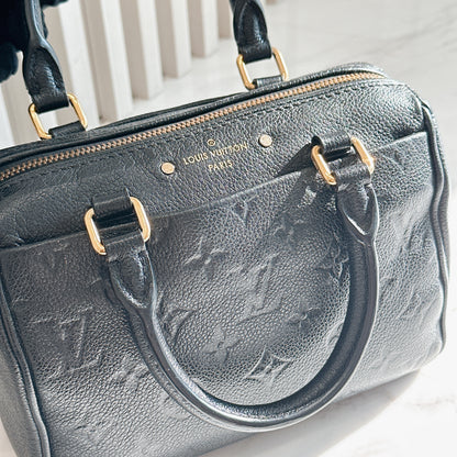 LV Speedy 20 in Monogram Black Empreinte Leather