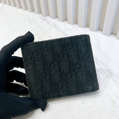 Dior Black Oblique Jacquard Wallet