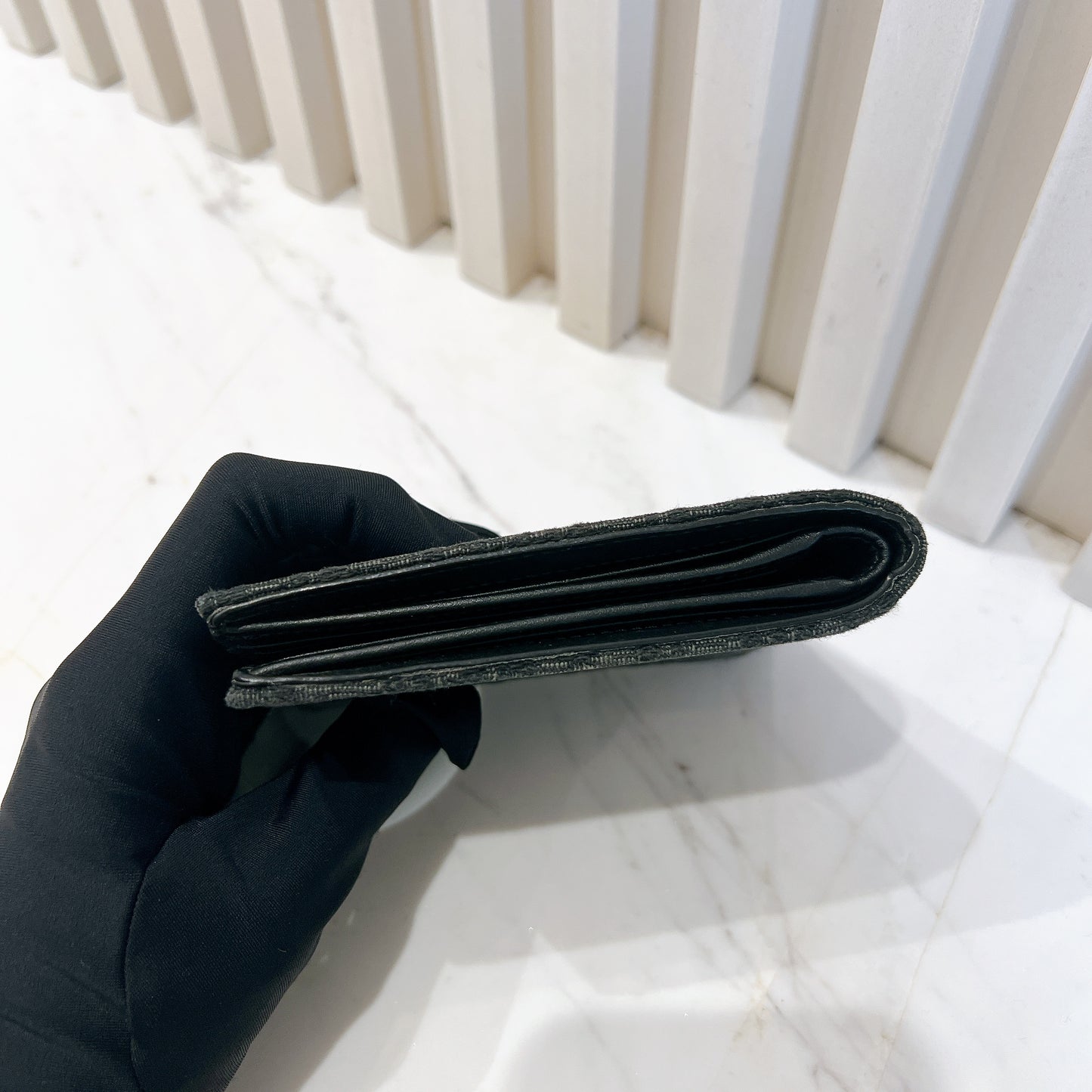 Dior Black Oblique Jacquard Wallet