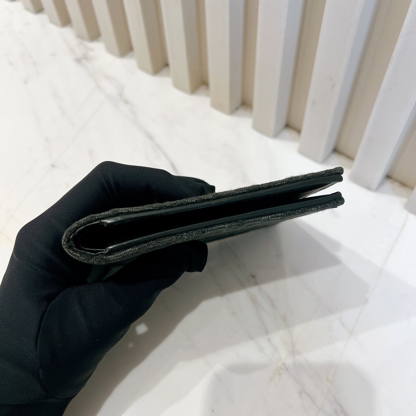 Dior Black Oblique Jacquard Wallet