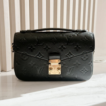 LV Metis East West In Black Empreinte Leather