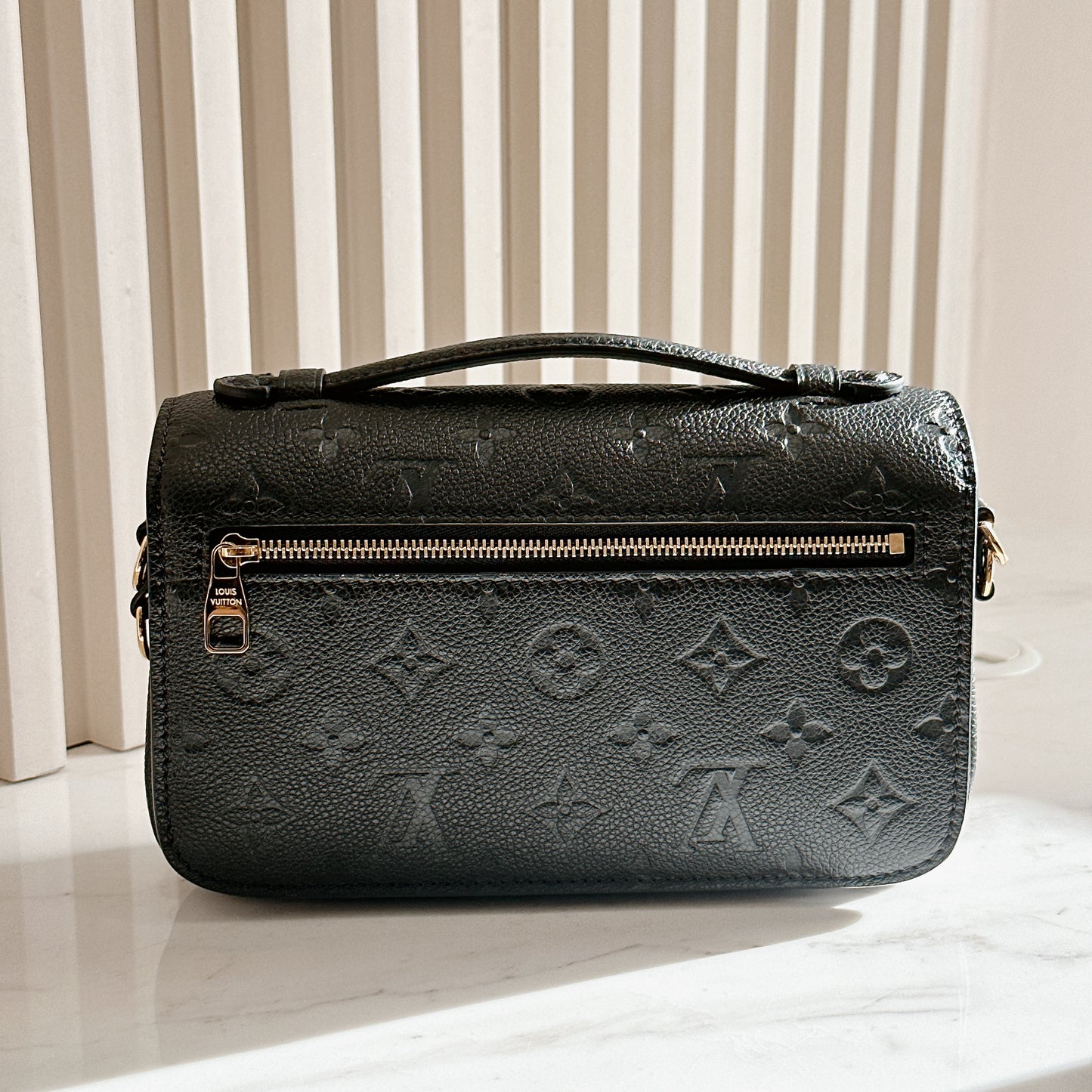 LV Metis East West In Black Empreinte Leather