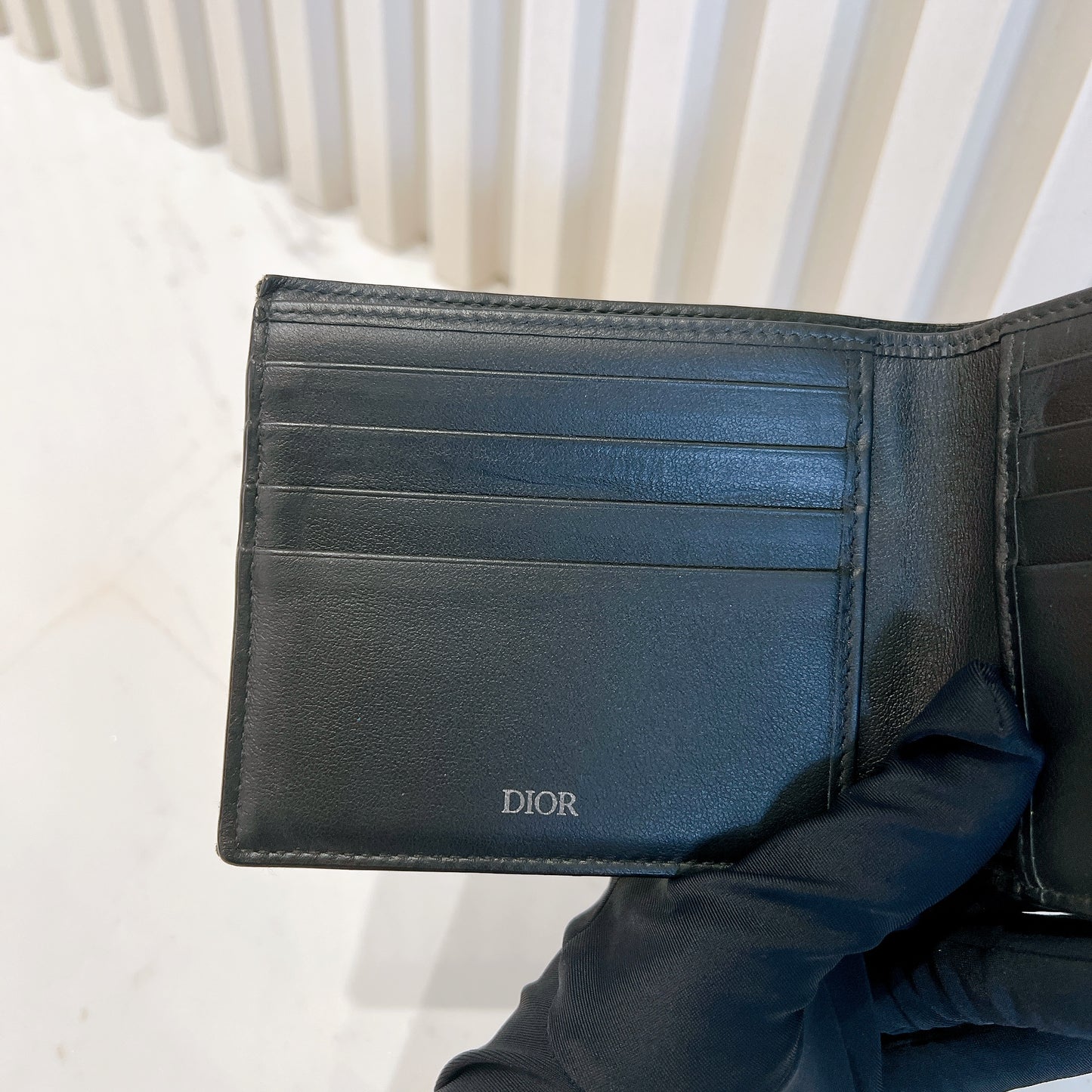 Dior Black Oblique Jacquard Wallet