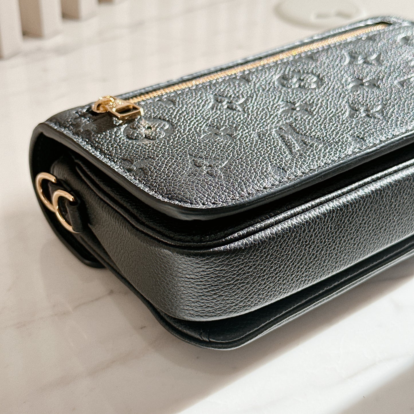 LV Metis East West In Black Empreinte Leather