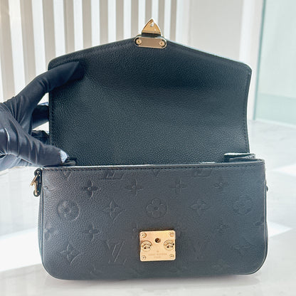 LV Metis East West In Black Empreinte Leather