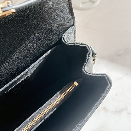 LV Metis East West In Black Empreinte Leather
