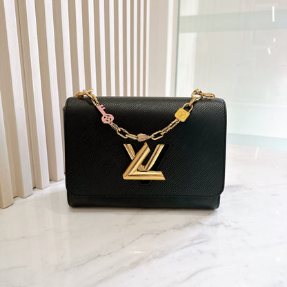 LV Twist MM in Black Epi Leather