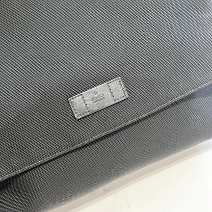 Gucci Techno Large Web Nylon Canvas Messenger Bag