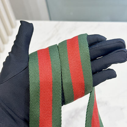 Gucci Techno Large Web Nylon Canvas Messenger Bag