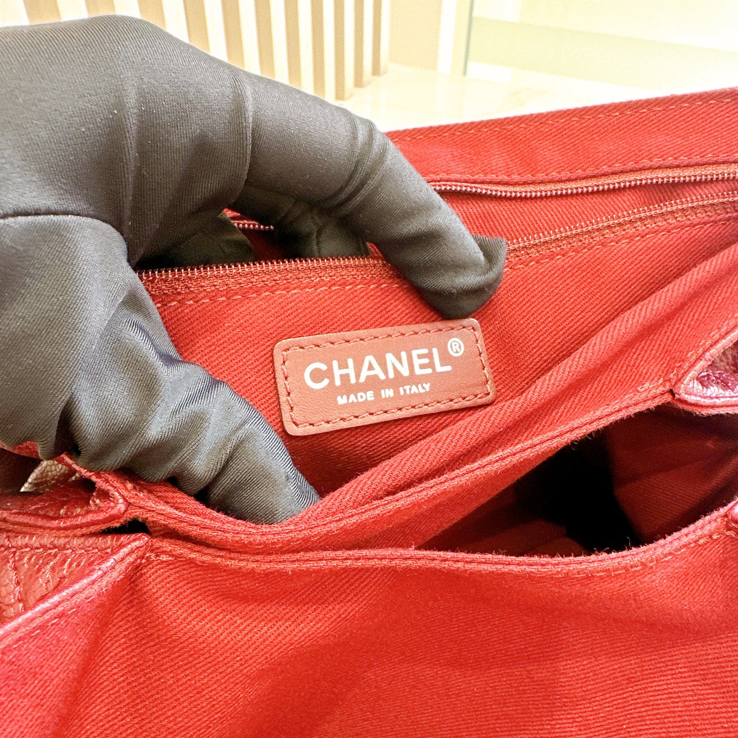Chanel Timeless Accordion Flap Bag in Red