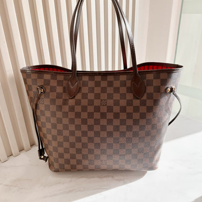 LV Damier Ebene Neverfull MM with Pouch