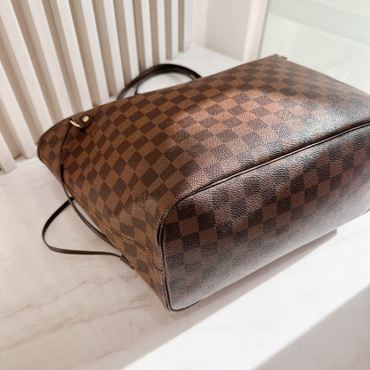 LV Damier Ebene Neverfull MM with Pouch