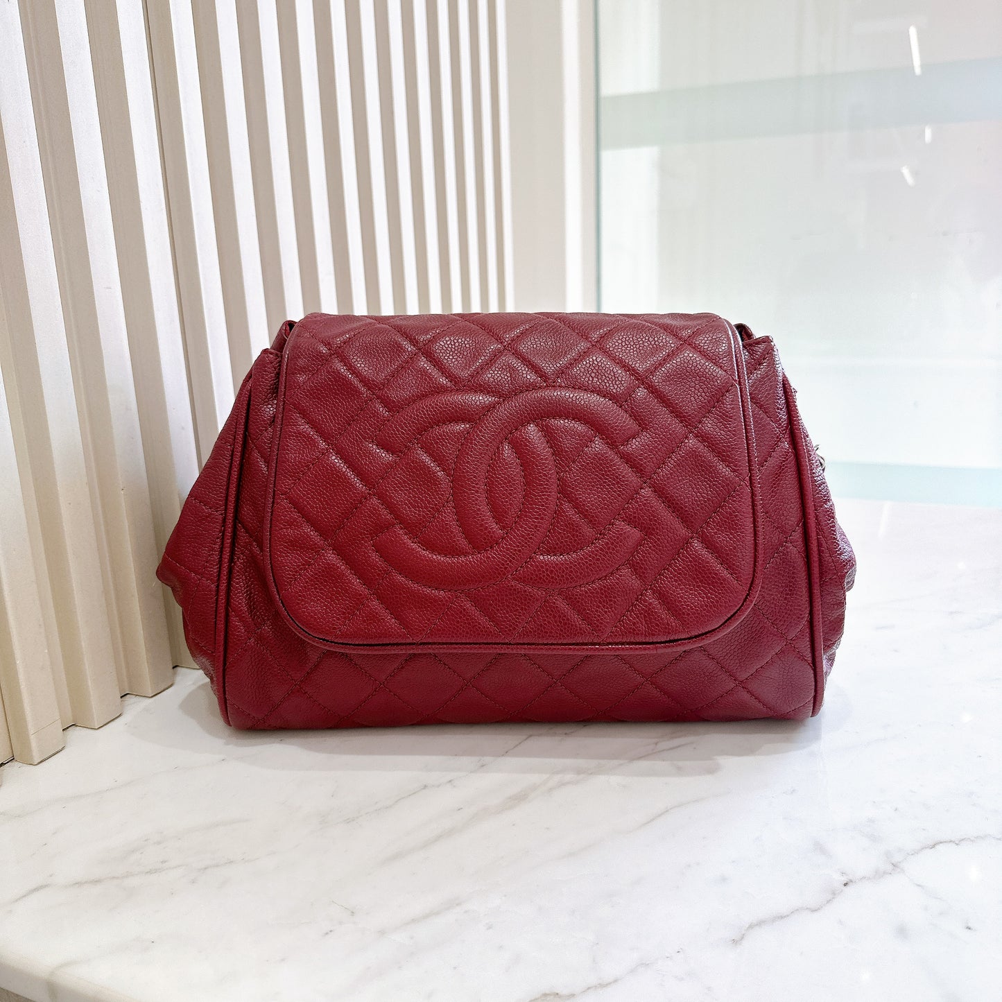 Chanel Timeless Accordion Flap Bag in Red