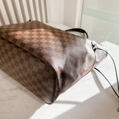 LV Damier Ebene Neverfull MM with Pouch
